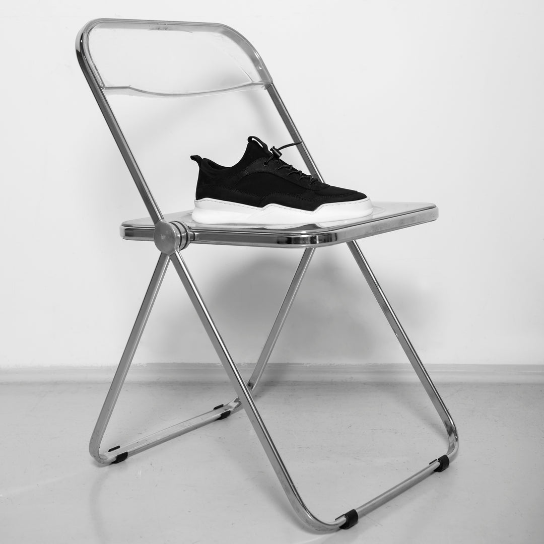 ALLIN SARUN fekete nubuk/Neoprene sneaker