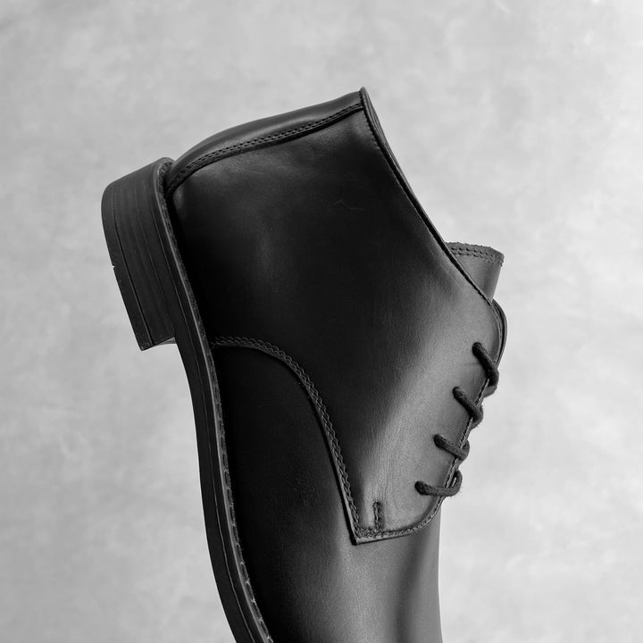 LORCA CASTEL fekete bőr sneaker