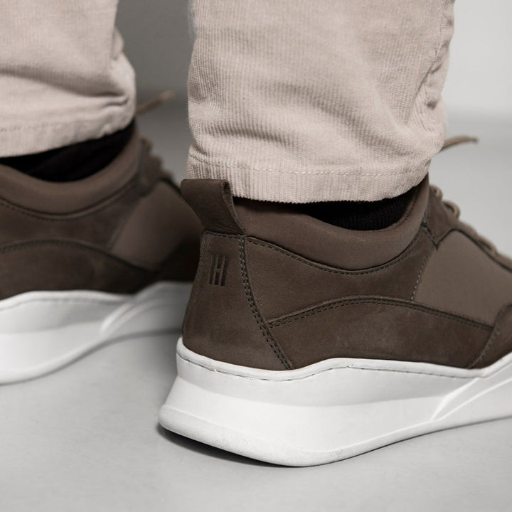 ALLIN SARUN olívazöld nubuk/Neopren sneaker