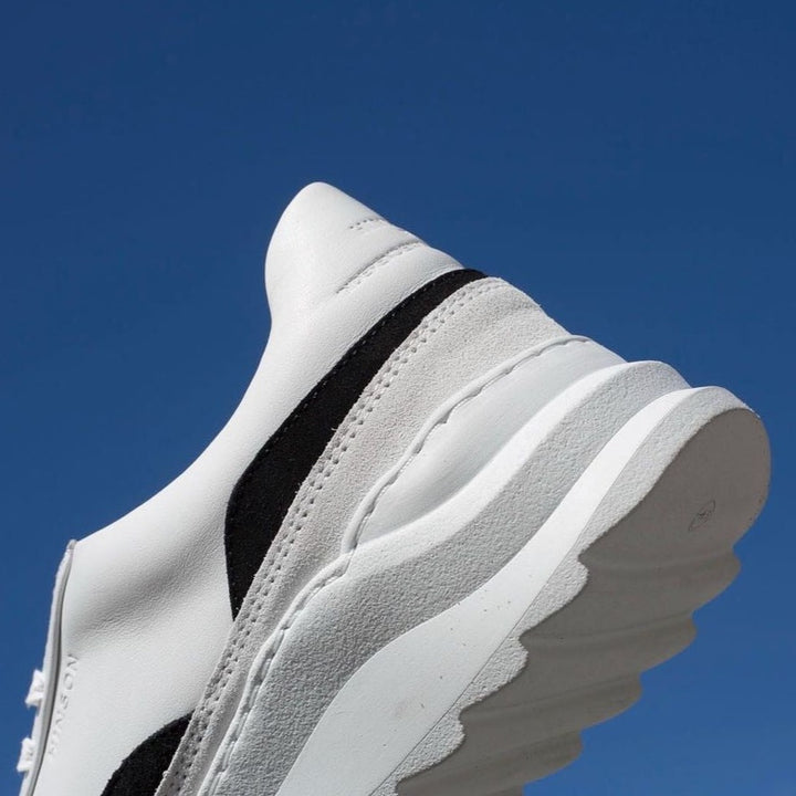 VIITOR TRACK LOW fehér/fekete bőr sneaker