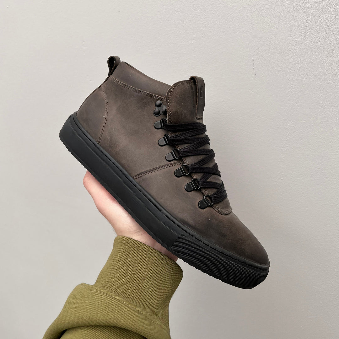 SORREN HIKING HIGH khaki bőr Pull Up túracipő