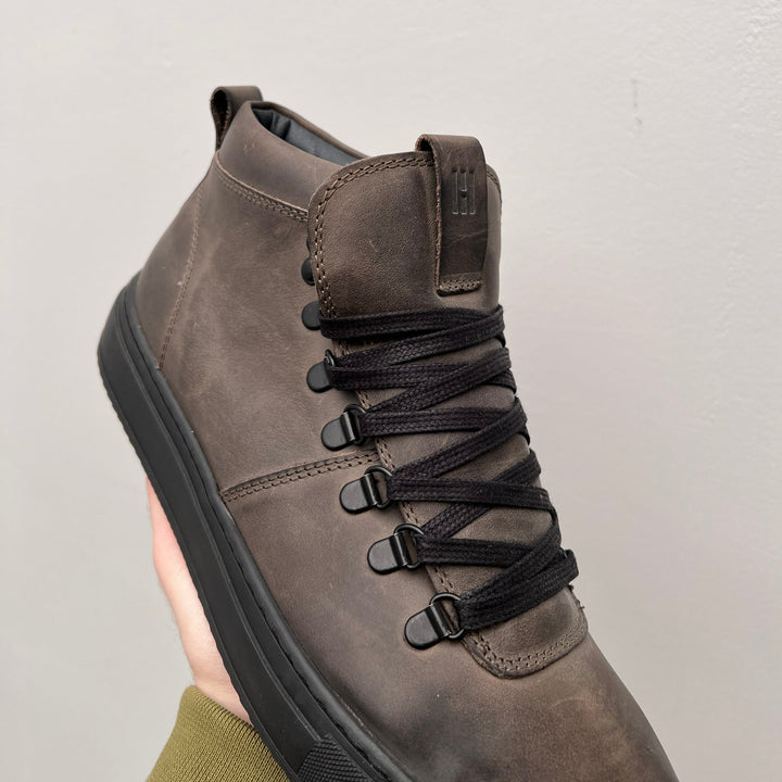 SORREN HIKING HIGH khaki bőr Pull Up túracipő
