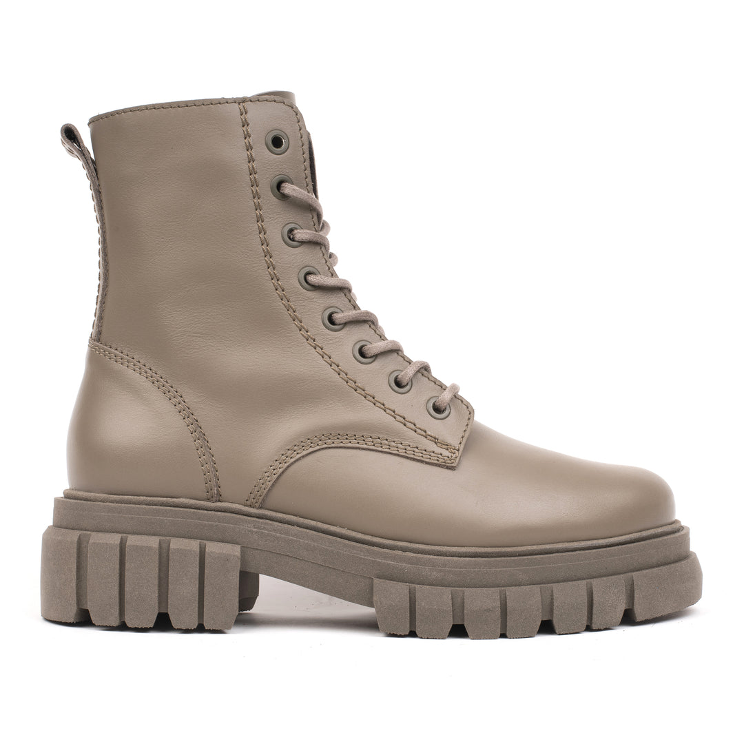 OMNIO Ghete Olive | Loreta Ankle Boot Olive Leather Milled - s
