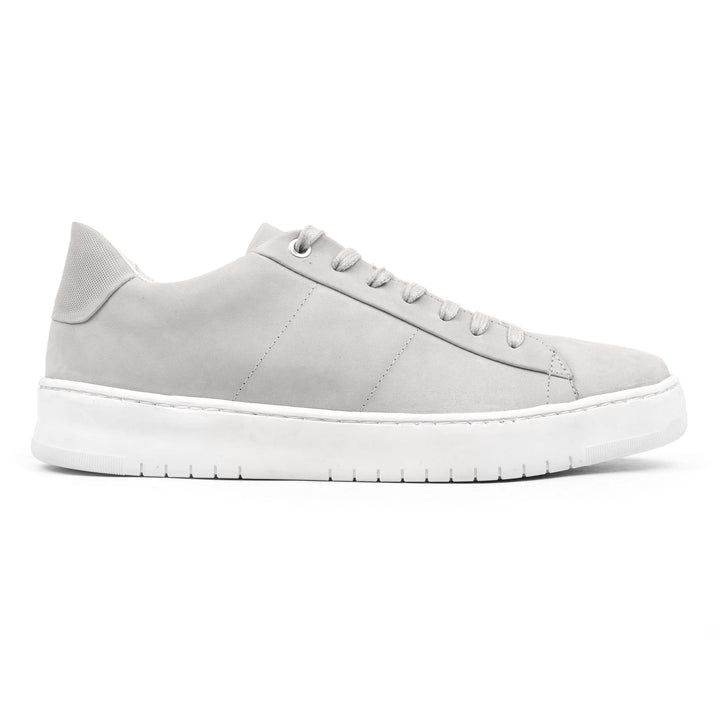 BENNET PADDED LOW világosszürke bőr nubuk sneaker