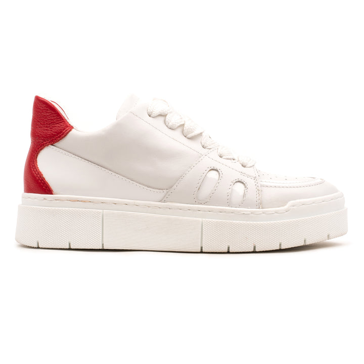 RIVA LOW TOP fehér/piros bőr sneaker