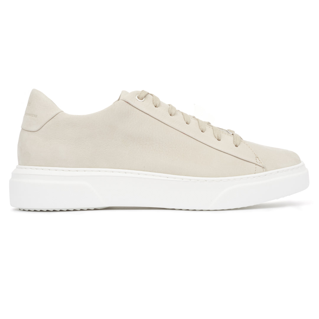 HINSON Sneaker Bej | Kea Base Low Beige Leather Nubuck - s