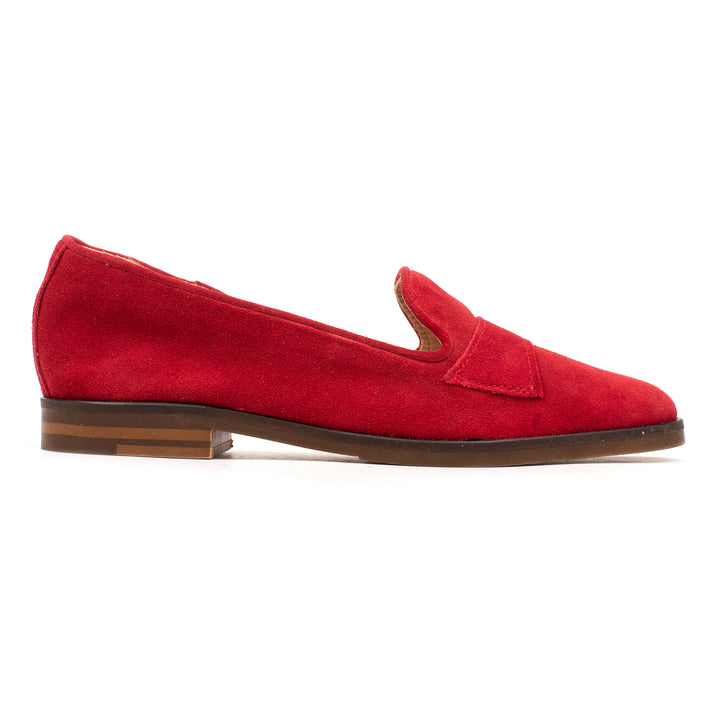 LEONA LOAFER STRAP piros bőr Suede