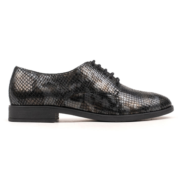 DAISA SHOE szürke bőr cu imprimeu piton sneaker