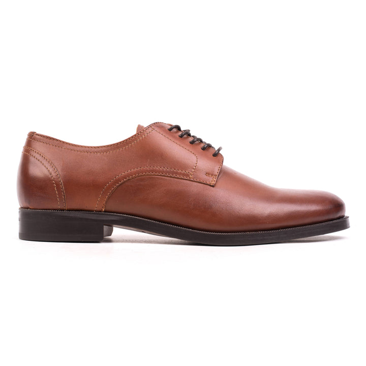 LACE UP SHOE konyak színű bőr sneaker