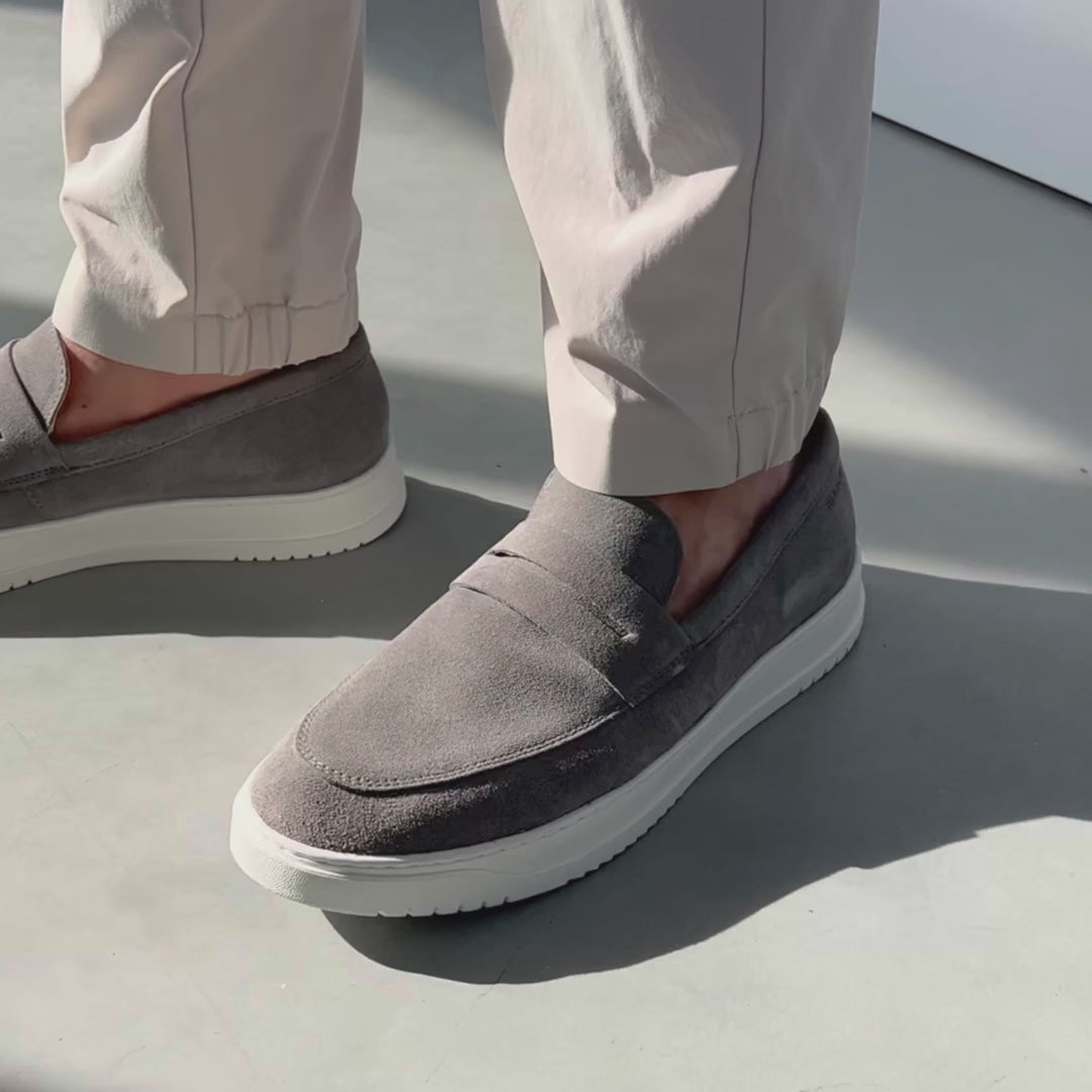 PALMER LOAFER szürke velúr