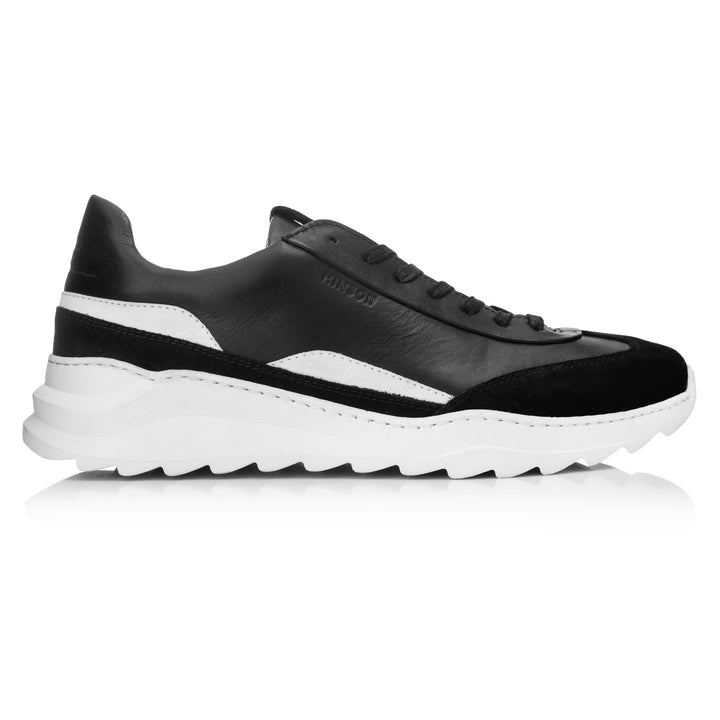 VIITOR TRACK LOW fekete/fehér bőr sneaker