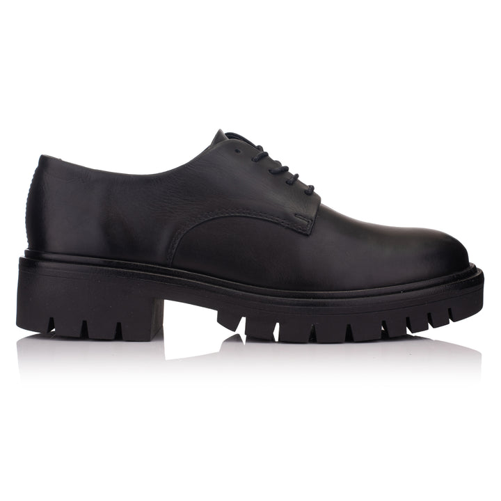 LAURIE DERBY LACE UP fekete bőr