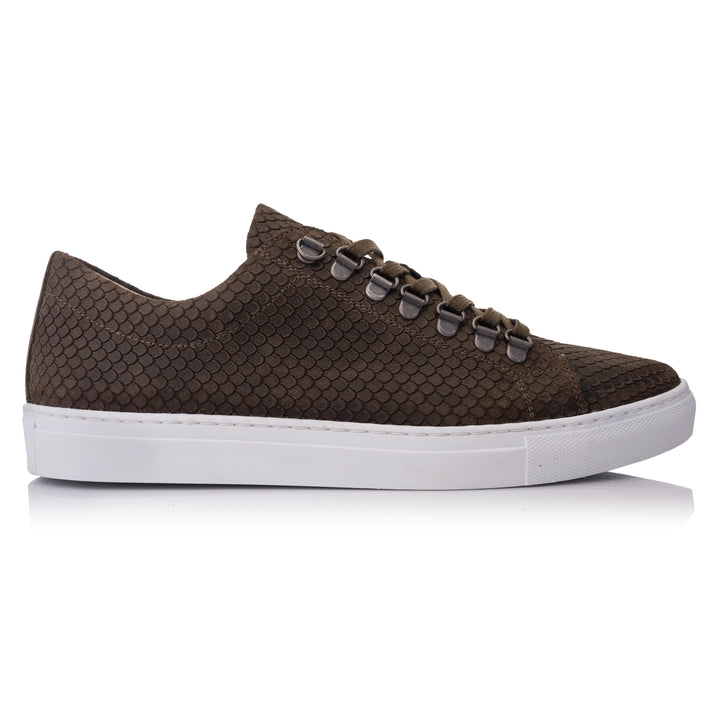 OMNIO Sneaker Khaki | Velo Sneaker Eco Dragon Khaki Embossed Leather - s