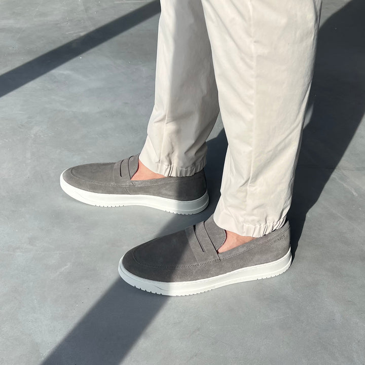 PALMER LOAFER szürke velúr